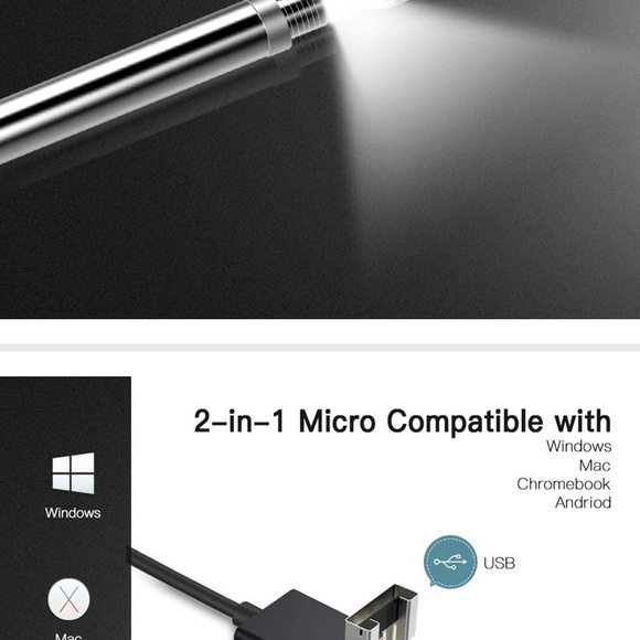 Teslong Rigid Rifle Borescope, Gun Cleaning Visual Inspection Camera w/26-Inch-L - Picture 4 of 5